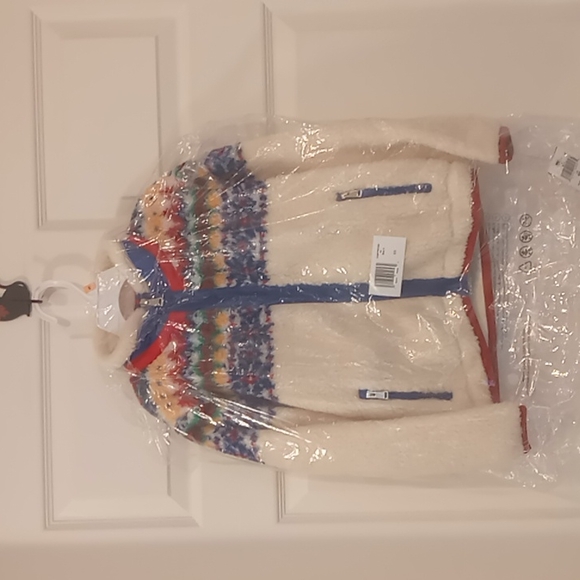 POLO RALPH LAUREN Girls Fair Isle Full-Zip Teddy Fleece Jacket Hard to Find! - Picture 1 of 10